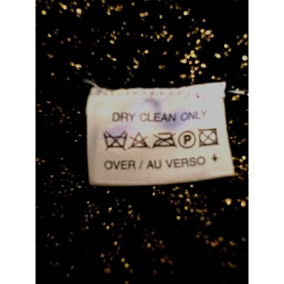 Liz Wear Small Sweater Wool Blend Black Sparkly Goth Holiday Party Y2K - Picture 11 of 16